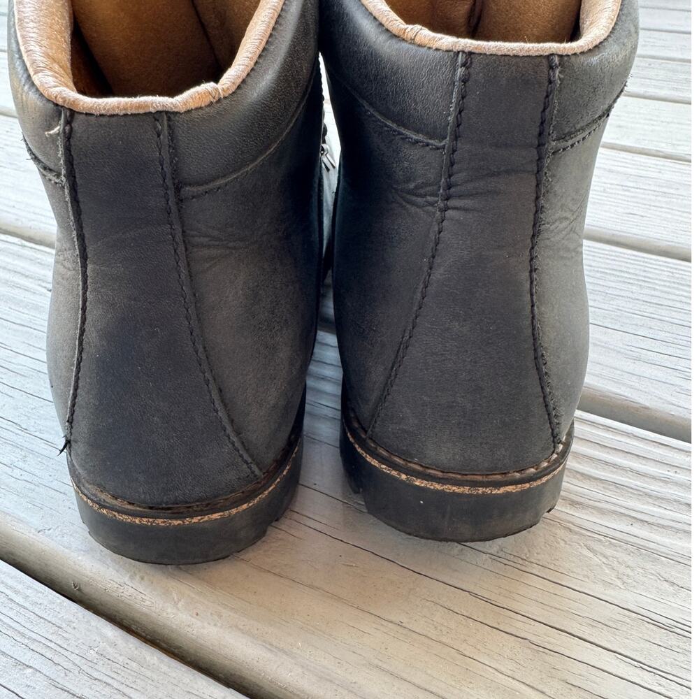 Birkenstock Leather Boots Jackson Nubuk Hiking Gorp Black Gray Size 38 Outdoors - Picture 9 of 10